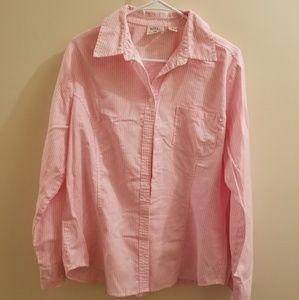 Riders By Lee Button Down Womens Long Sleeve Shirt